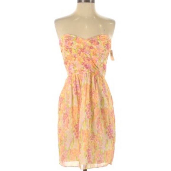 Shoshanna Strapless Dress Multicolored Floral NWT - Picture 7 of 11
